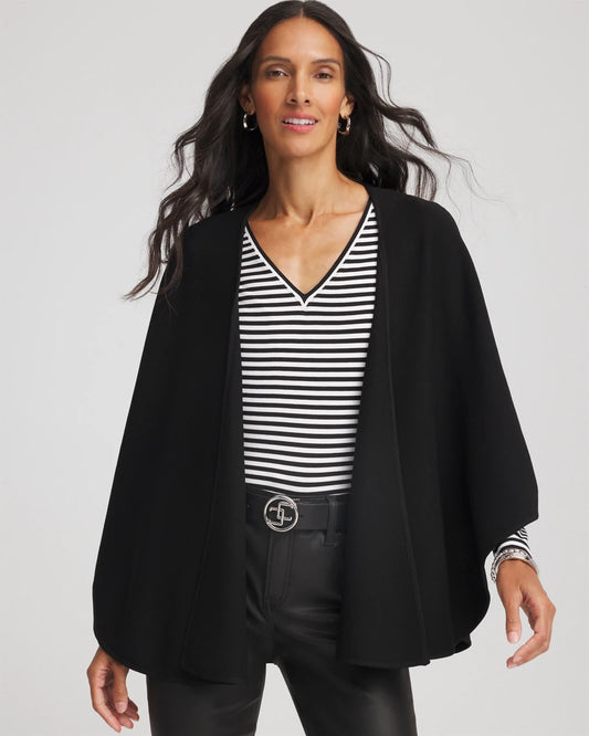 Crepe Open-Front Ruana