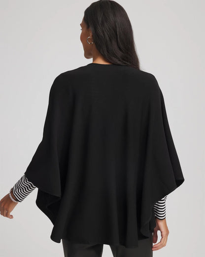 Crepe Open-Front Ruana