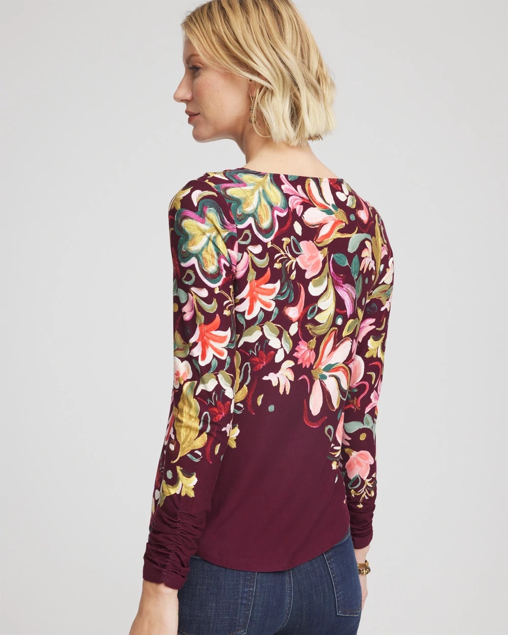 Touch of Cool™ Paisley Cowl Neck Tee