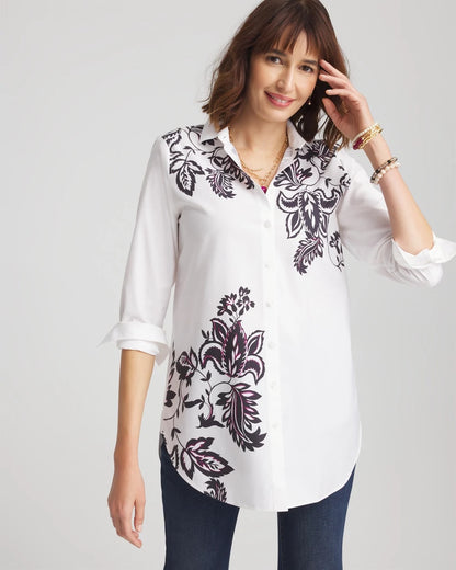 No Iron™ Floral Stretch Tunic