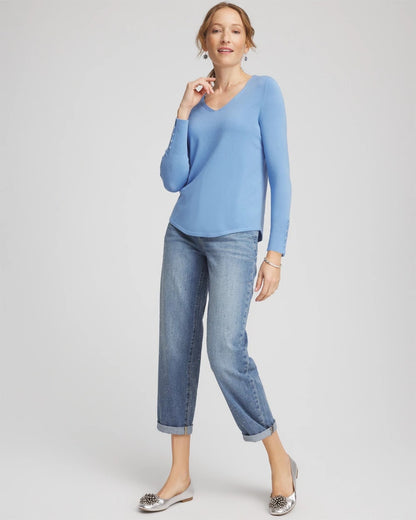 Ella V-Neck Pullover Sweater