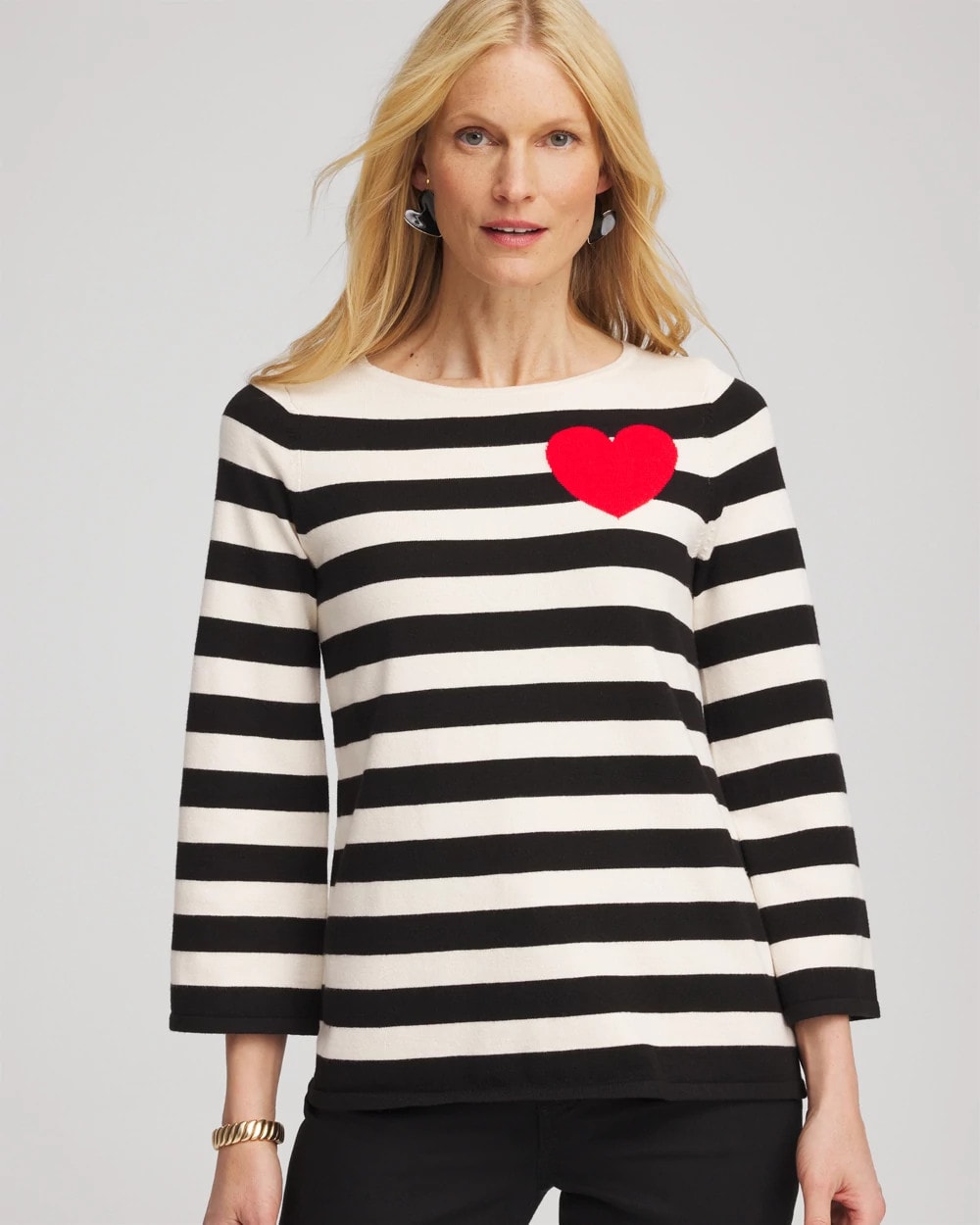 Striped V-Day Pullover