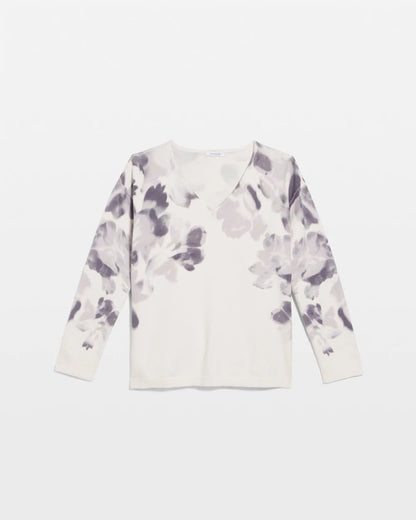 Printed V-Neck Sweater