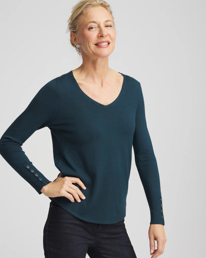 Ella V-Neck Pullover Sweater