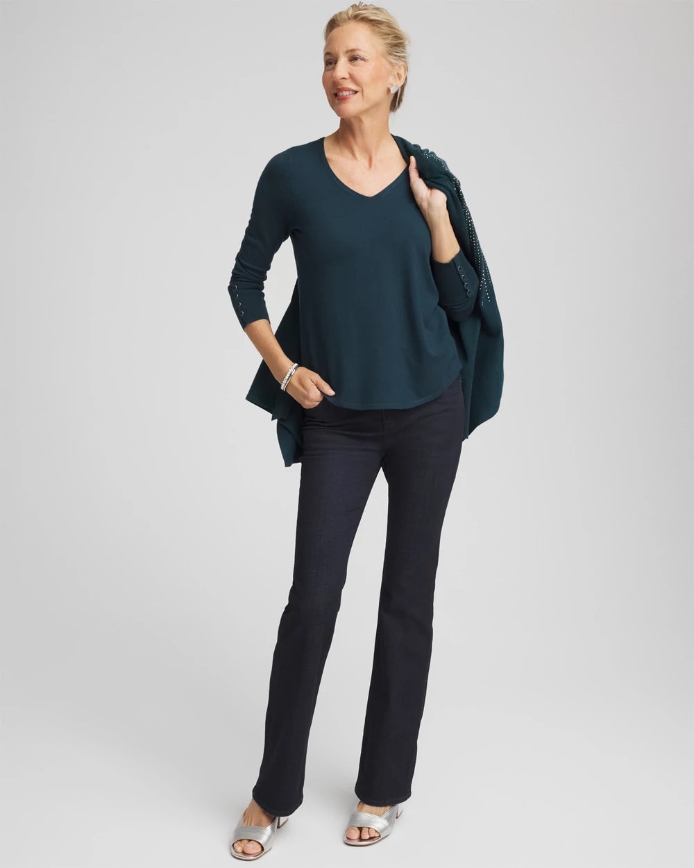 Ella V-Neck Pullover Sweater