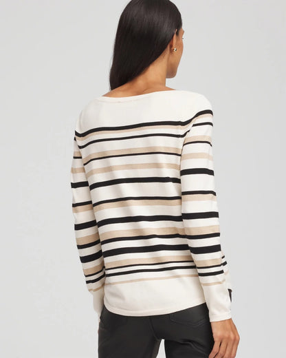 Ella Stripe Boatneck Sweater