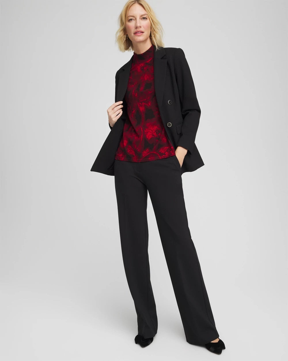 Ella Printed Mockneck Sweater
