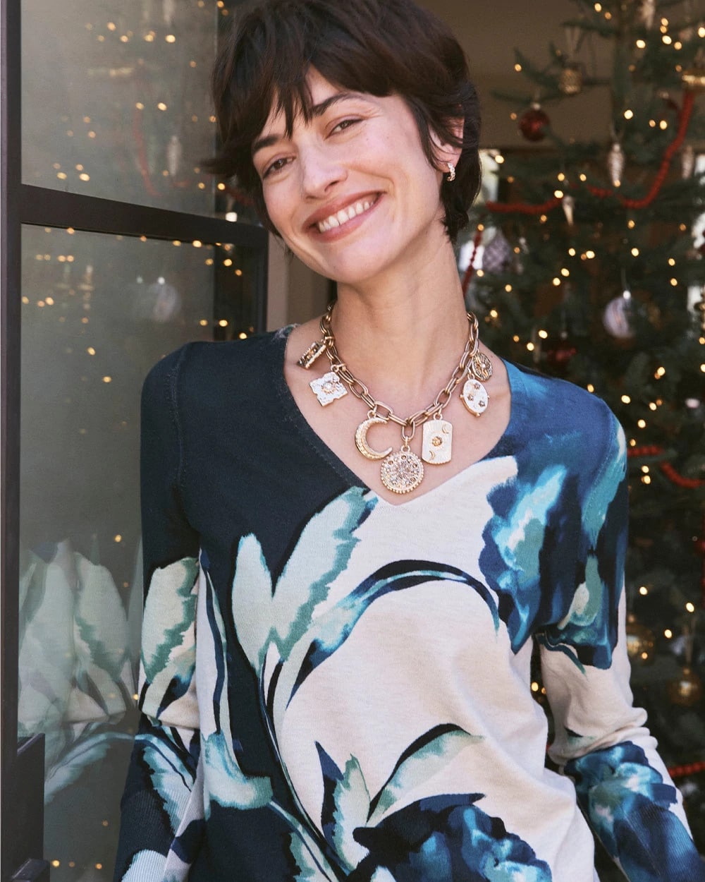 Ella Glacier V-Neck Pullover