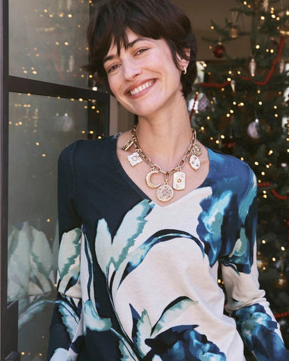 Ella Glacier V-Neck Pullover