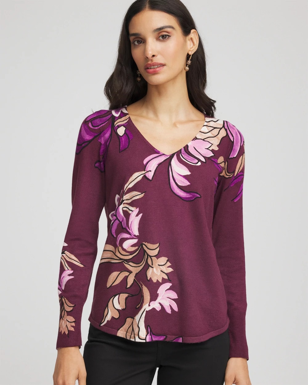 Ella V-Neck Artisanal Pullover Sweater