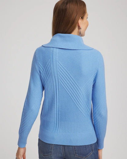 Ribbed Cowlneck Sweater