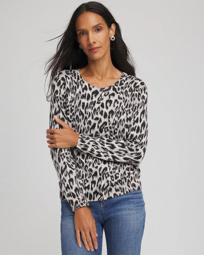 Animal Crewneck Cardigan