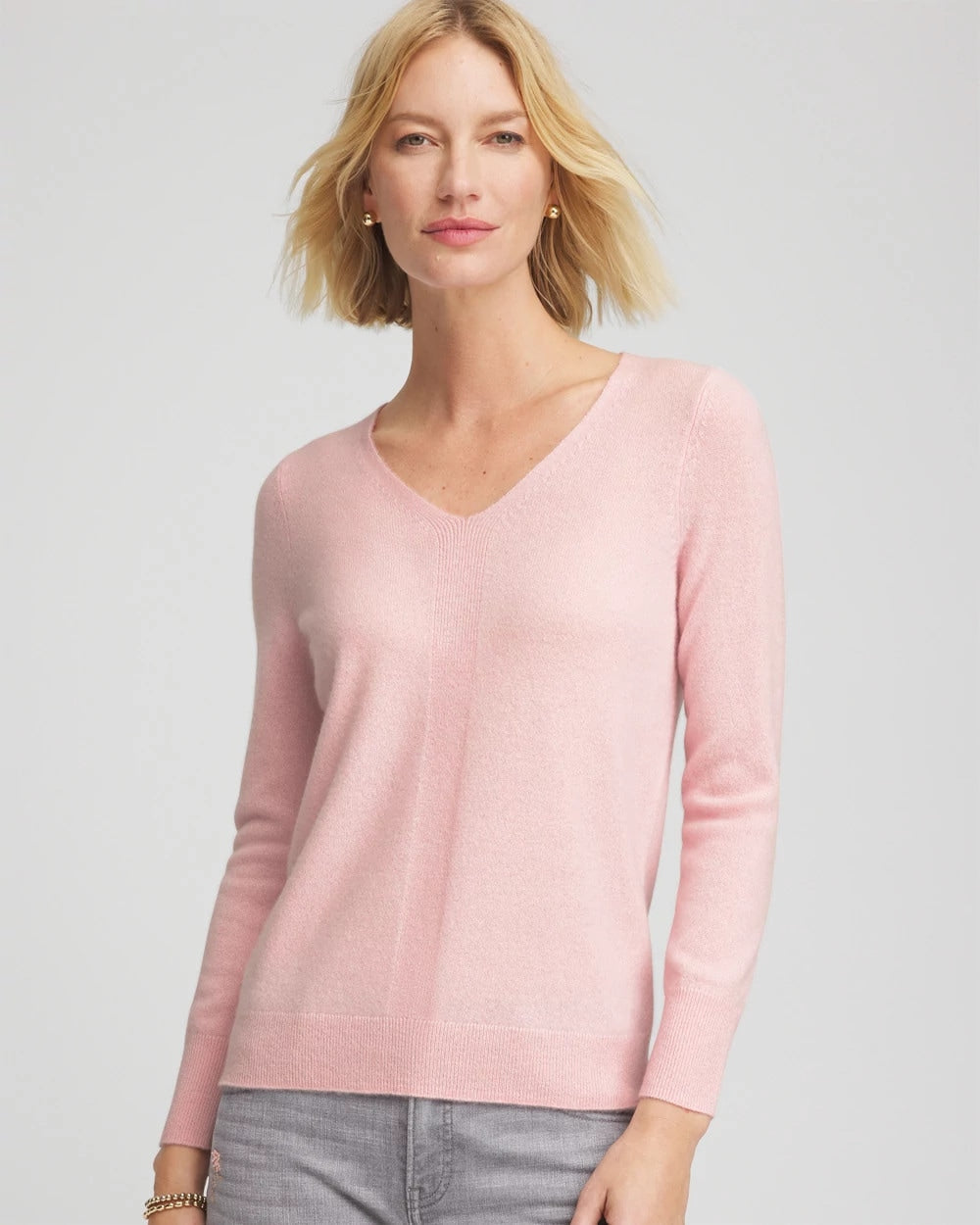 Relaxed V-Neck Cashmere Sweater