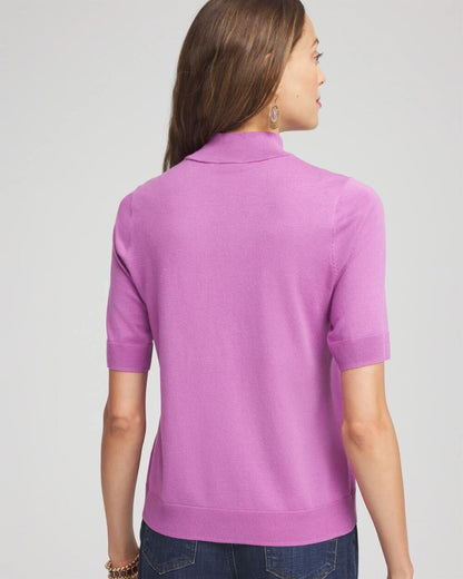 Ella Elbow Sleeve Mockneck Sweater