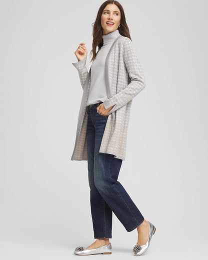 Metallic Herringbone Cardigan