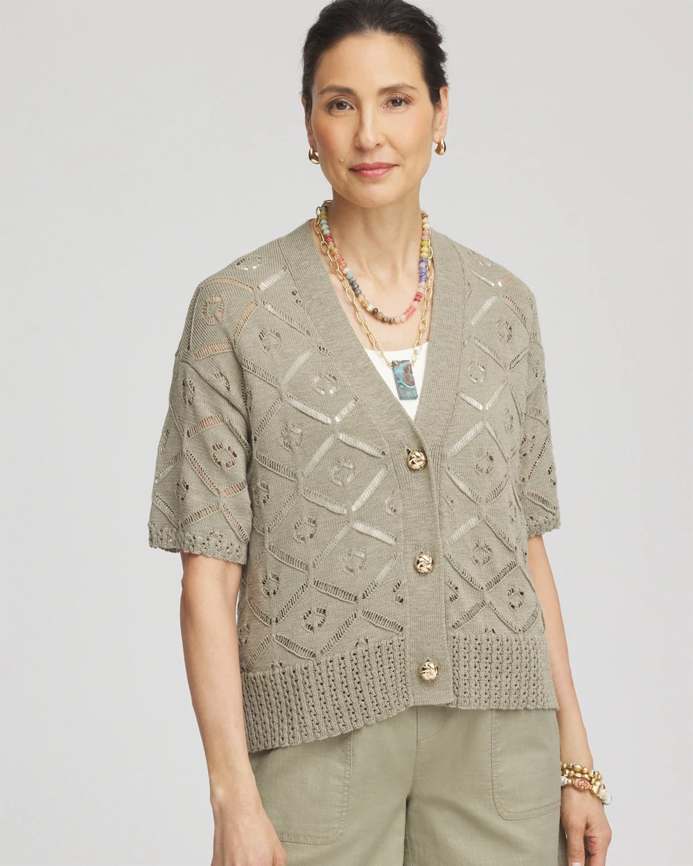 Short Button-down Cardigan