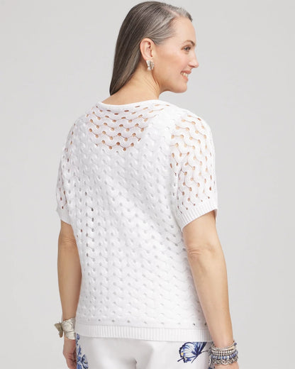 Dolman Pointelle Sweater