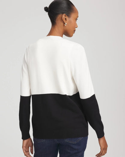 Ella Colorblock Long-Sleeve Cardigan