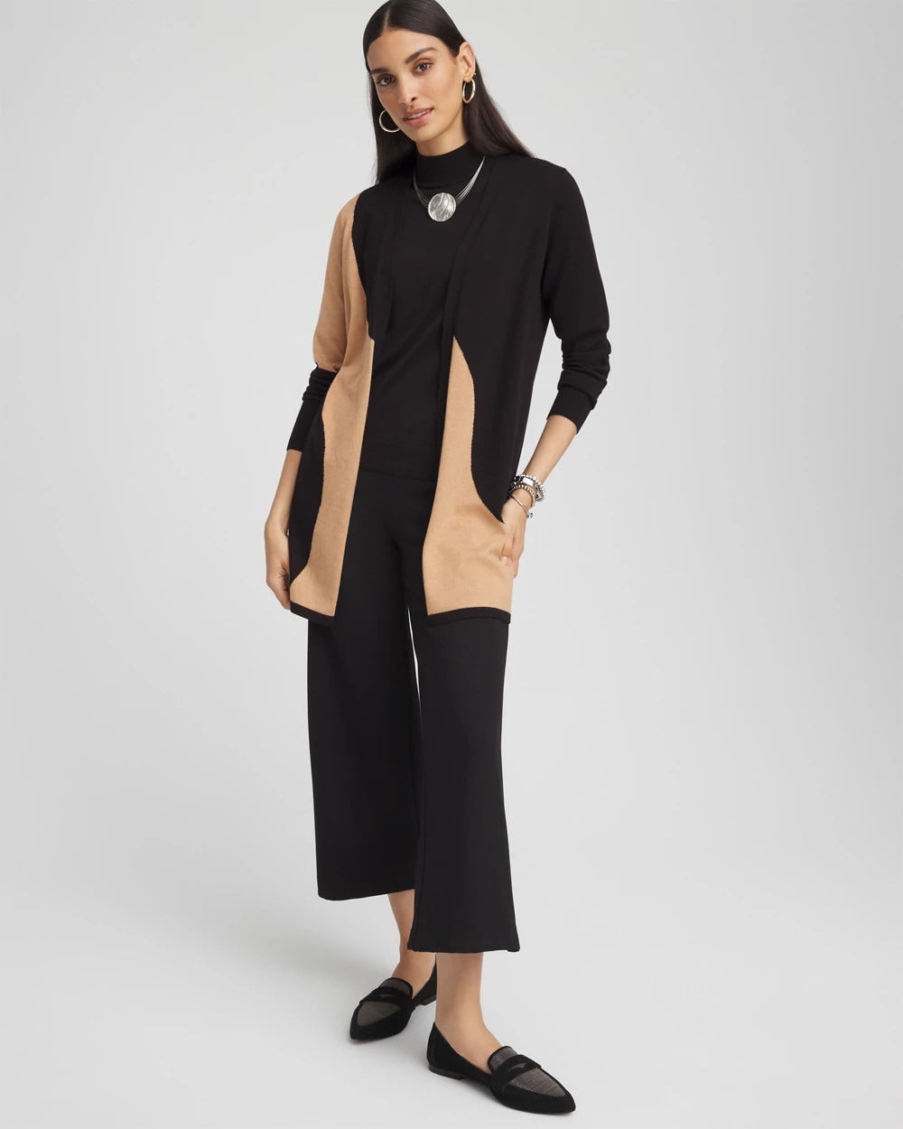 Intarsia Colorblock Cardigan