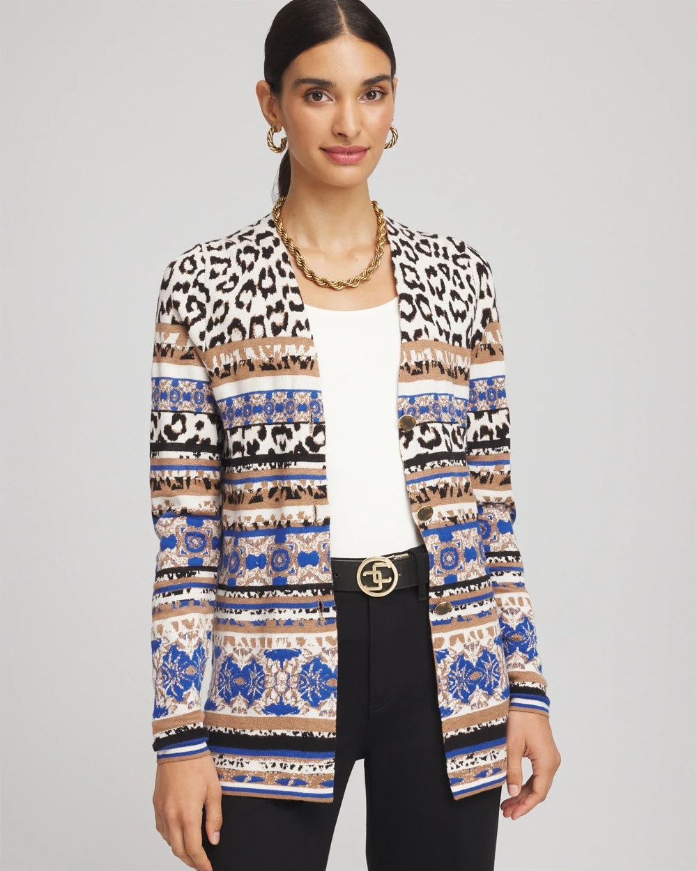 Animal Fair Isle Cardigan