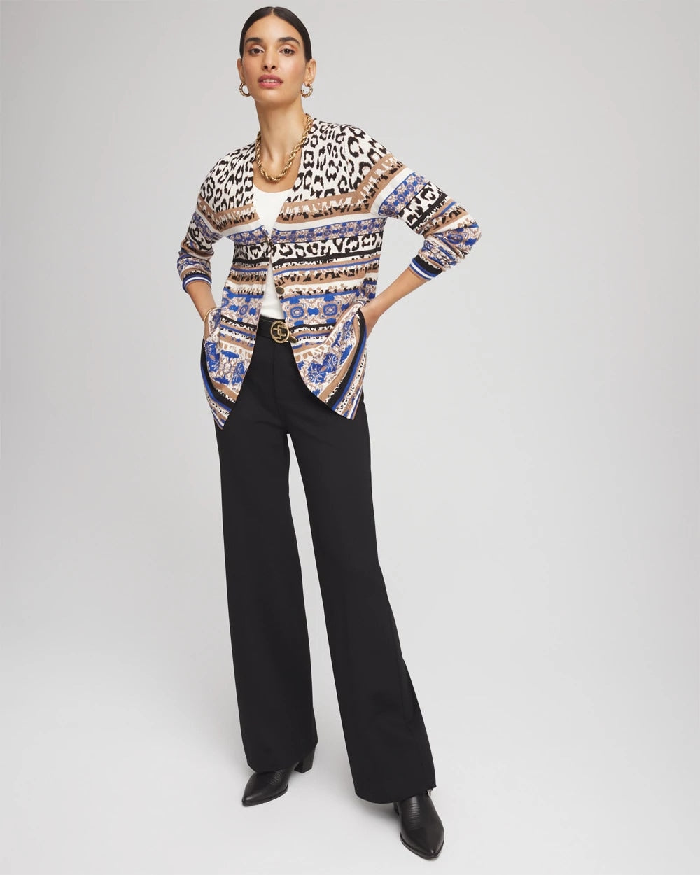 Animal Fair Isle Cardigan
