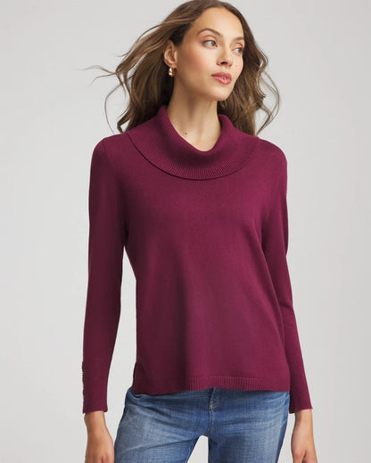 Cowlneck Long-Sleeved Sweater