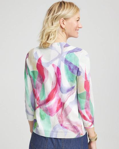 Summer Romance Watercolor Cardigan