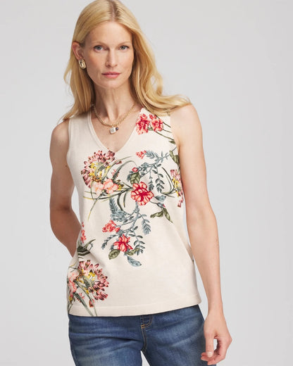 Ella Printed Sweater Tank