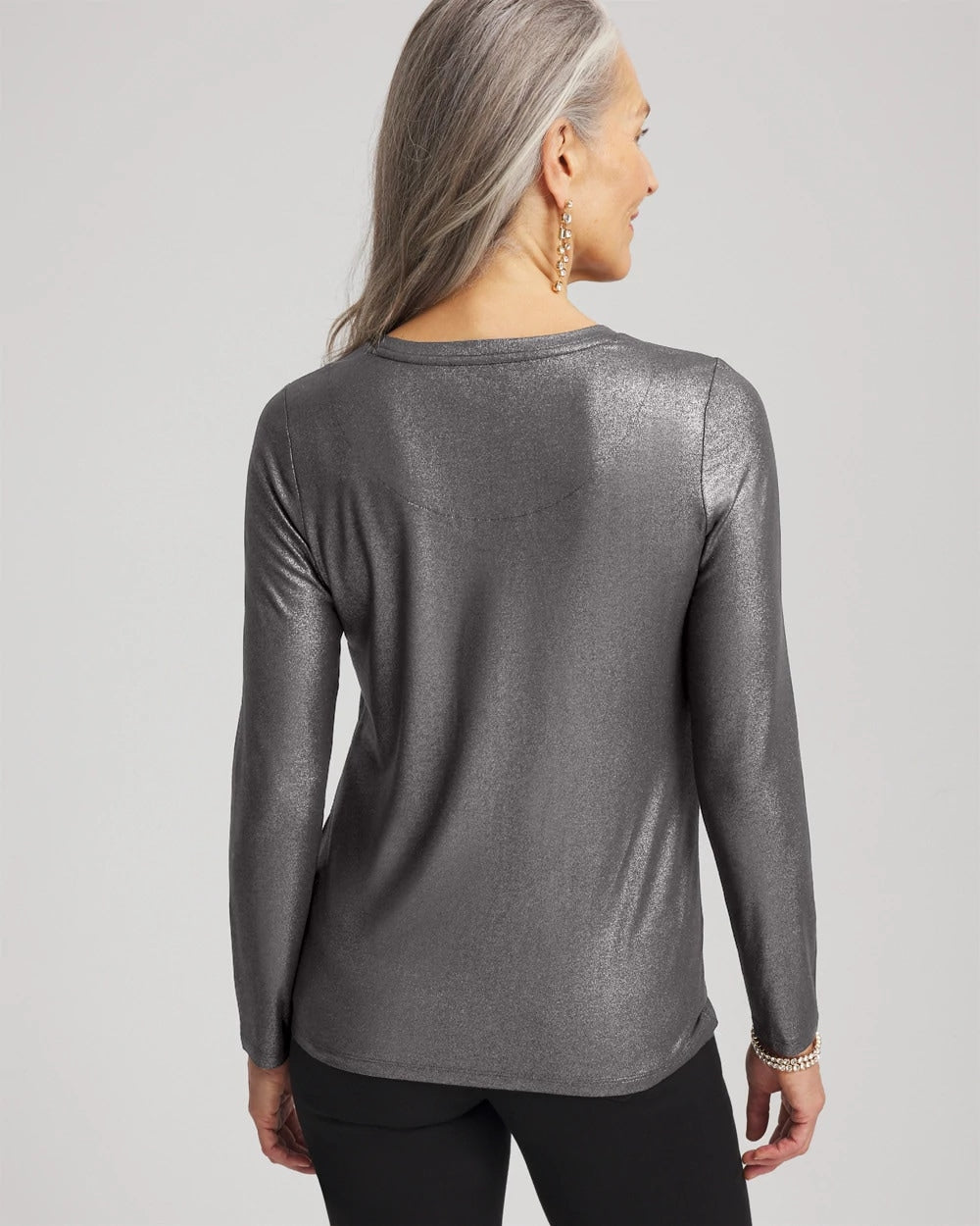 Touch of Cool™ Foil Long Sleeve Layering Tee