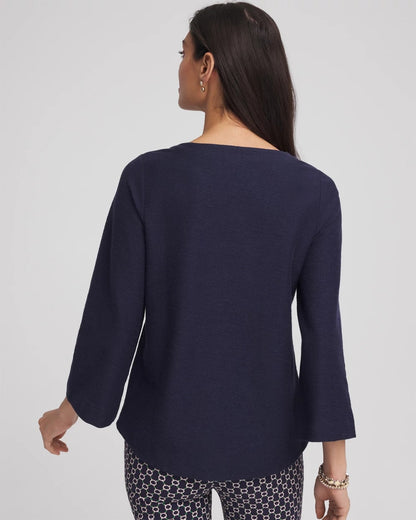 Denim Soutache Top