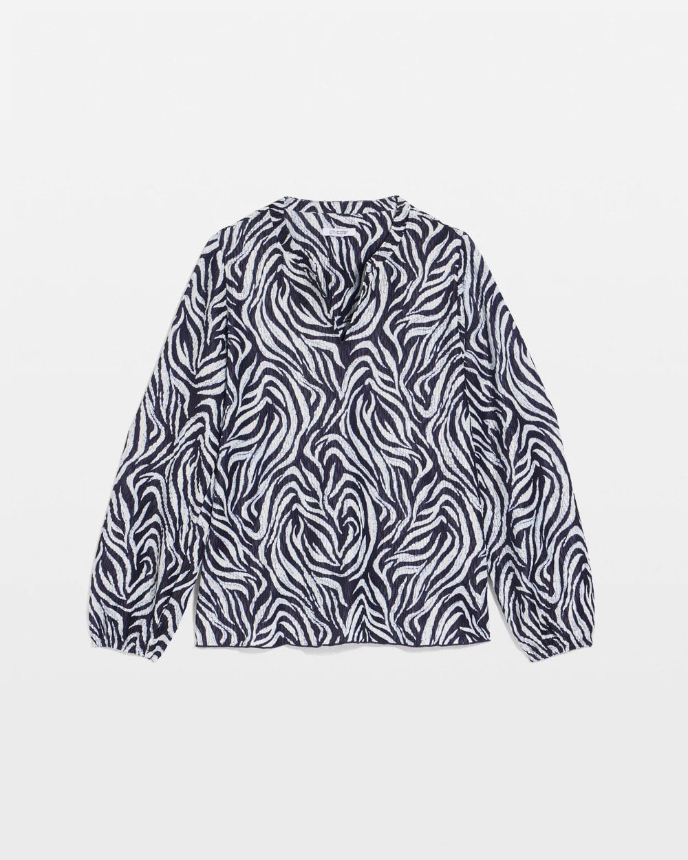 Zebra Waves Crinkle Top