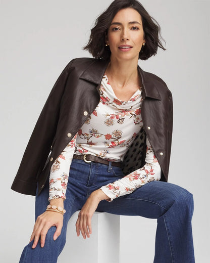 Touch of Cool™ Long-Sleeved Cowlneck Tee