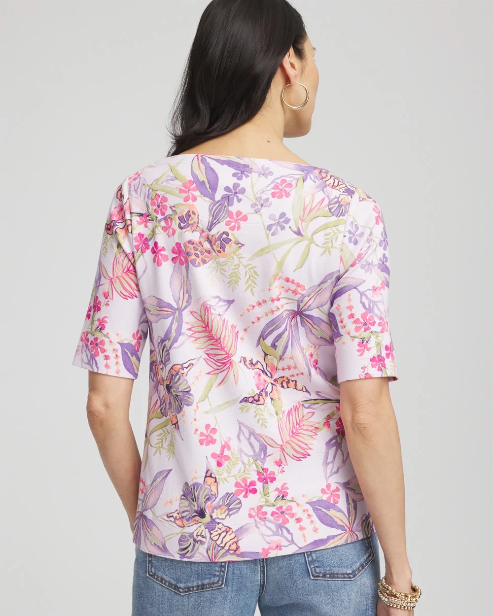 Tropical Floral Pima Tee