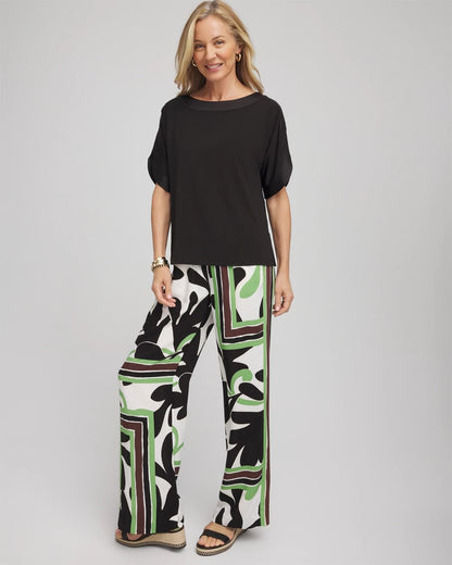Jersey & Satin Dolman Tee