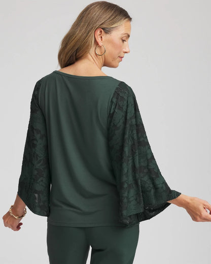 Touch of Cool™ Burnout Angel-Sleeved Top