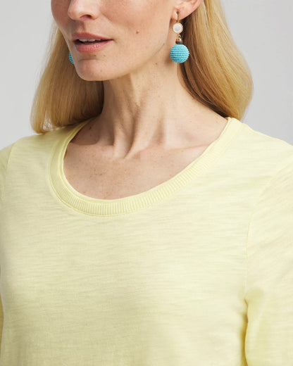 Slub Elbow-Sleeve Tee