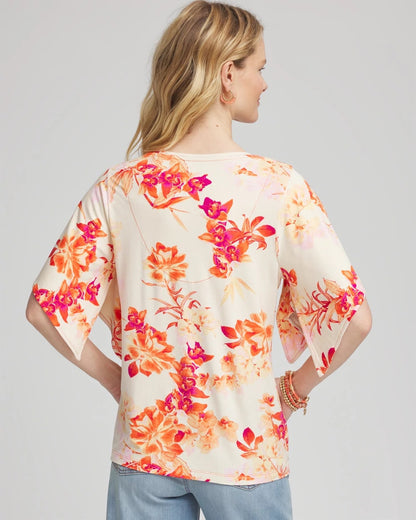 Touch of Cool™ Handkerchief-Sleeve V-Neck Tee