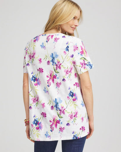 Wildflower Slub V-Neck Tee