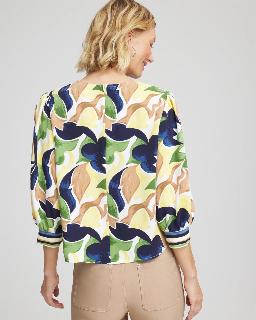 Mod Blooms Matte Satin Pullover