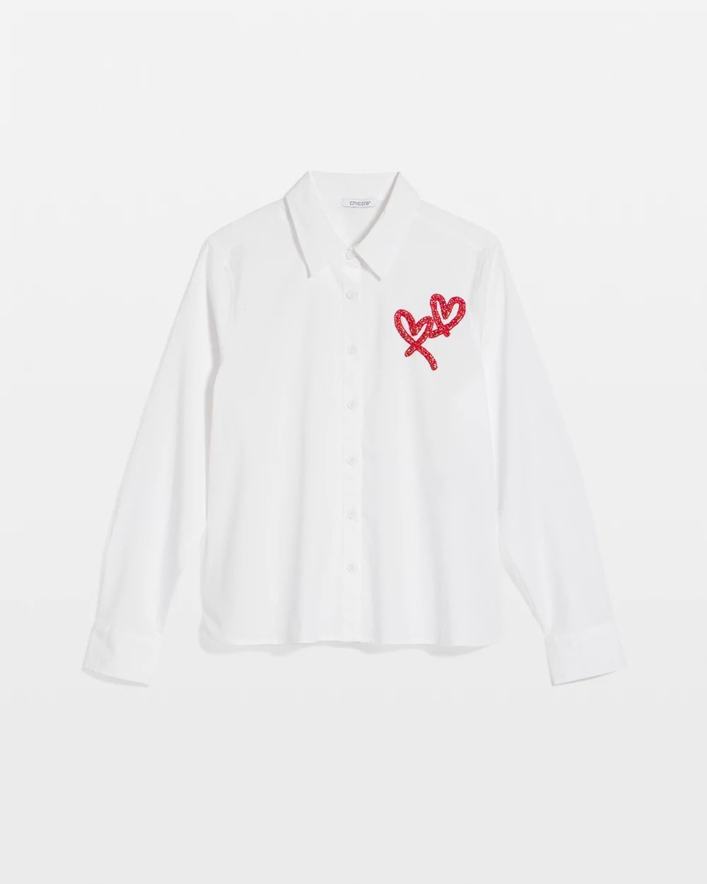 Crystal Heart Poplin Shirt