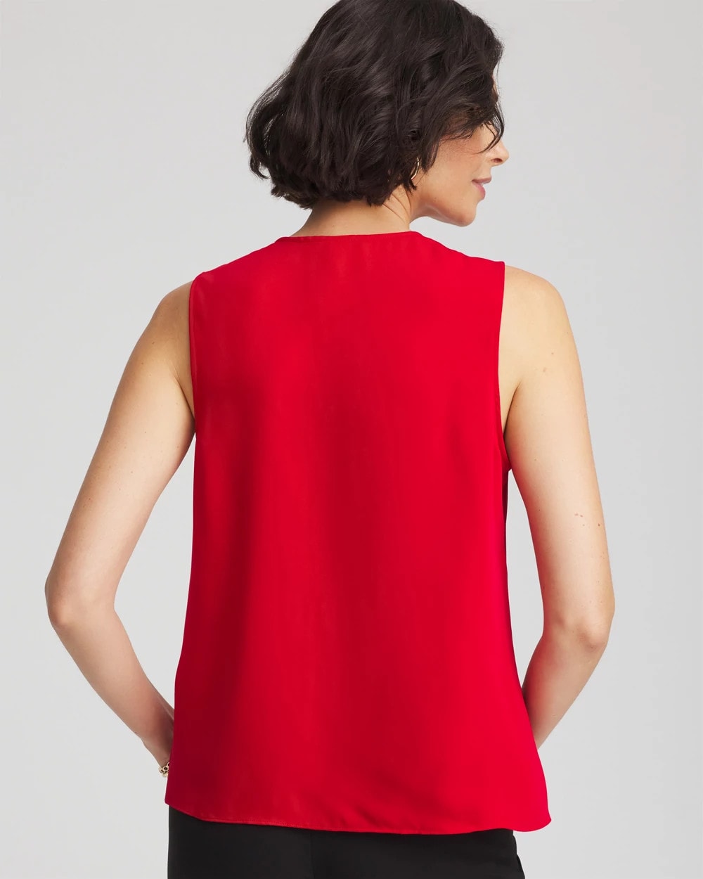 Satin Ruffle Tank