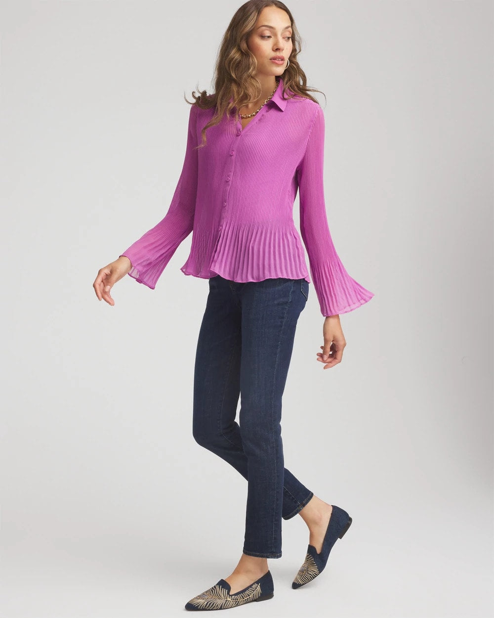 Pleated Georgette Blouse