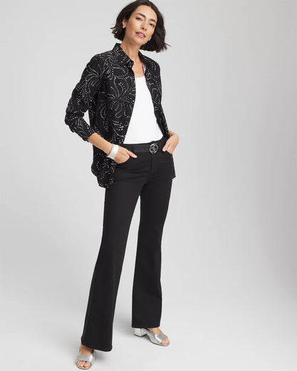 No Iron™ Findot Print Sateen Shirt
