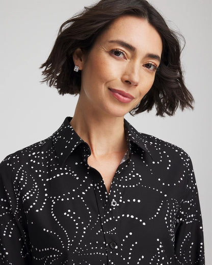 No Iron™ Findot Print Sateen Shirt