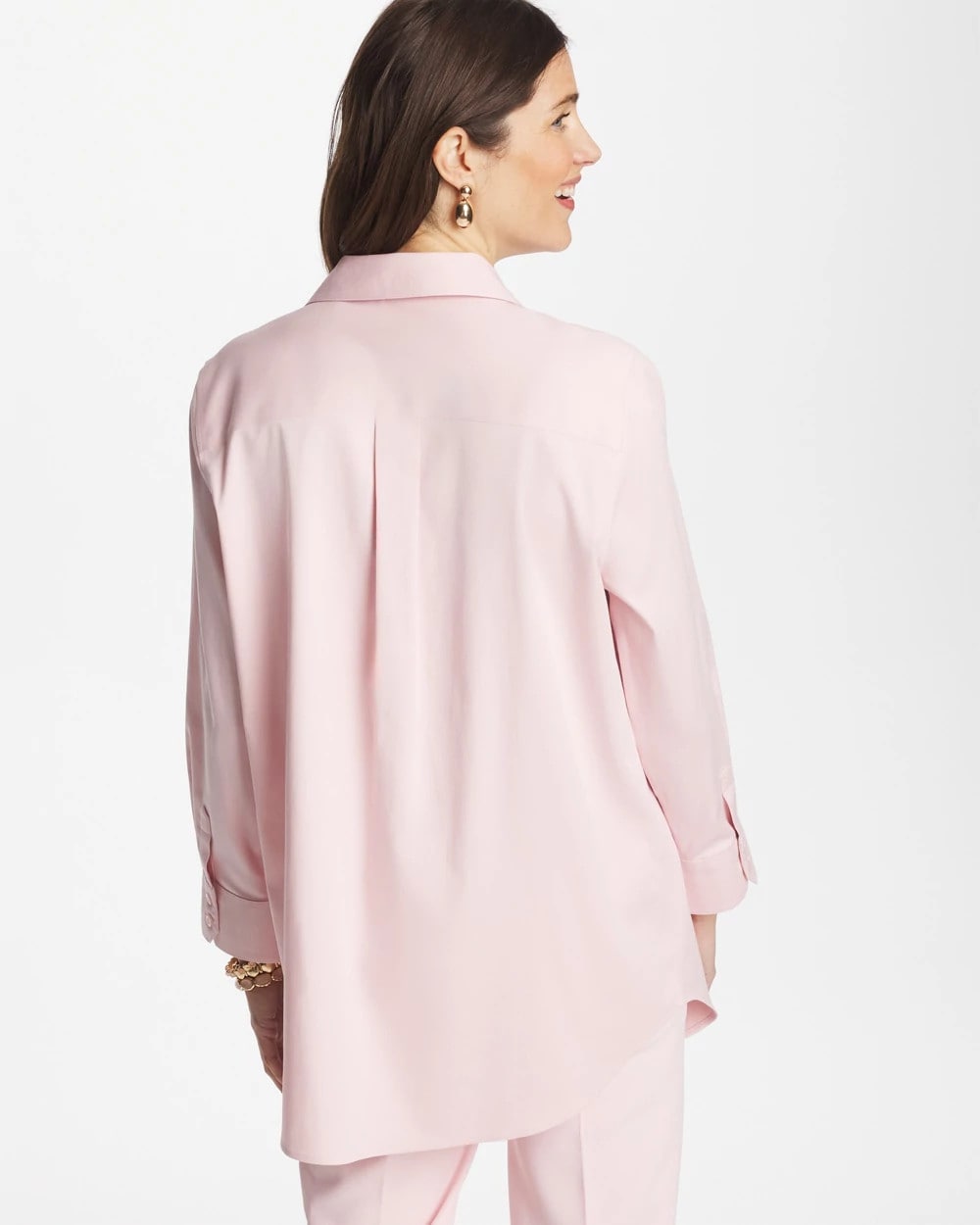 No Iron™ Stretch Splitneck Tunic