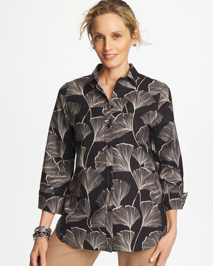 No Iron™ Stretch Ginkgo Glory Shirt