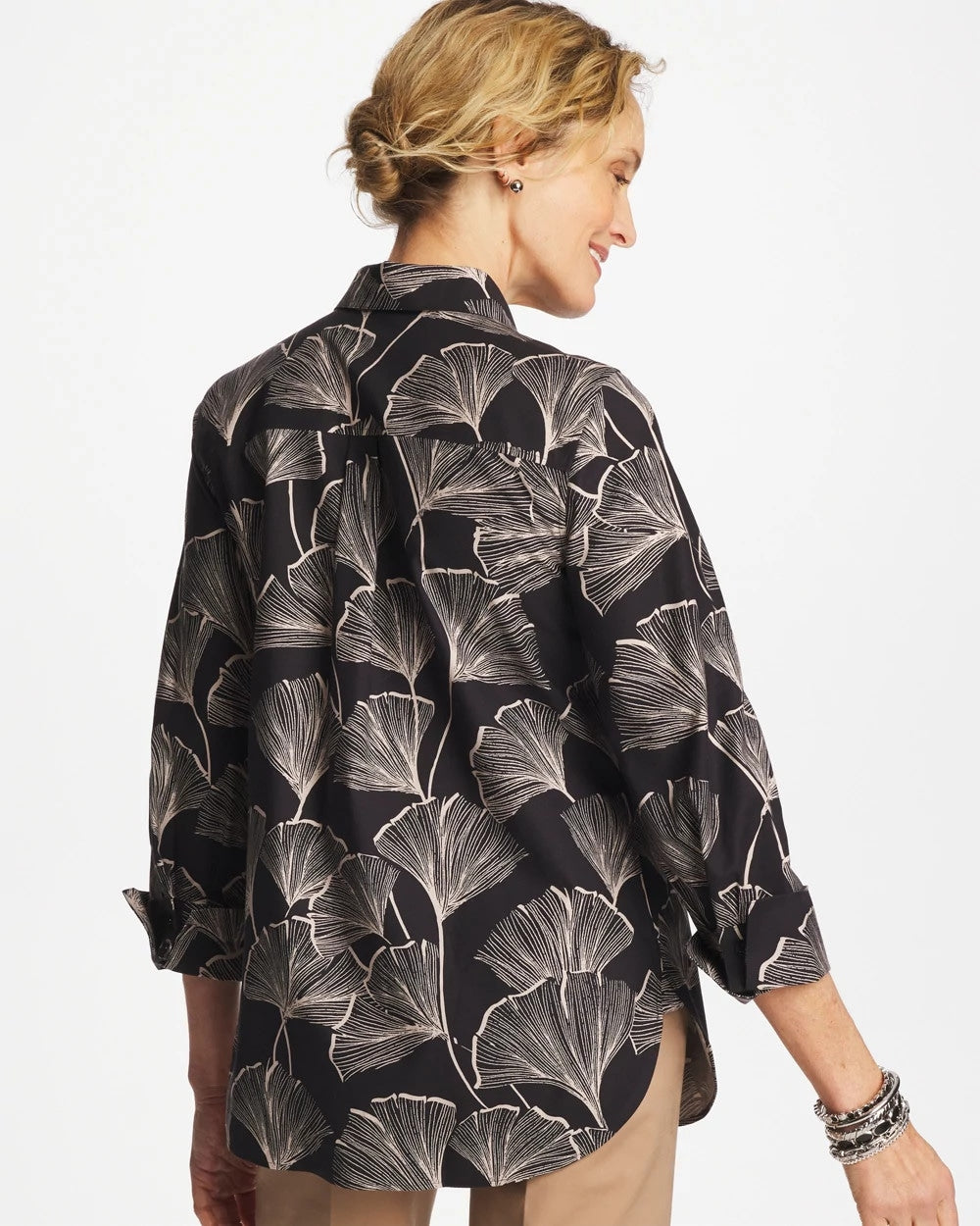 No Iron™ Stretch Ginkgo Glory Shirt