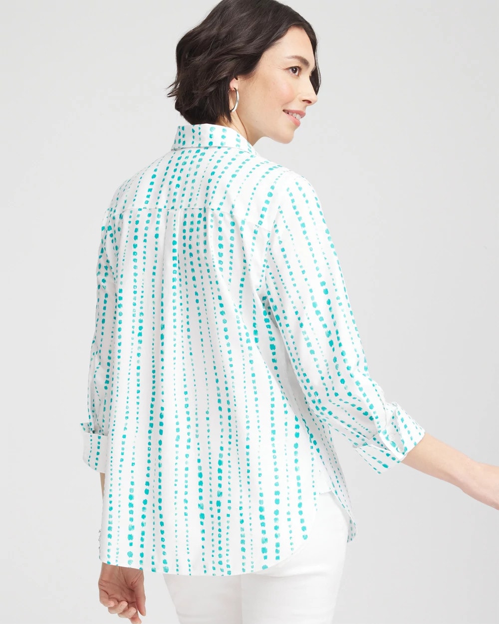 No Iron™ Sateen Bubble Print Shirt
