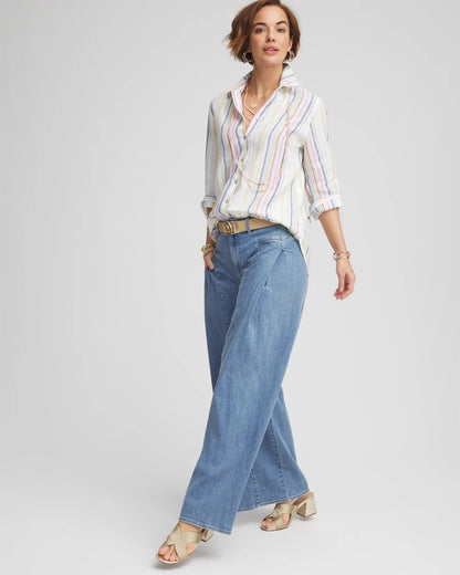 No Iron™ Multi Stripe Linen Shirt