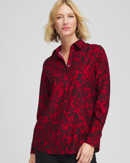 No Iron™ Vinstra Scrolls Shirt